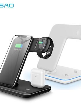 FDGAO Wireless-Charger Dock-Stand Apple Airpods iPhone Watch