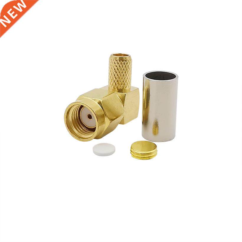 1Pcs Rght Angle 90 Degree RP SMA Male Crmp LMR195 RG58 RG1