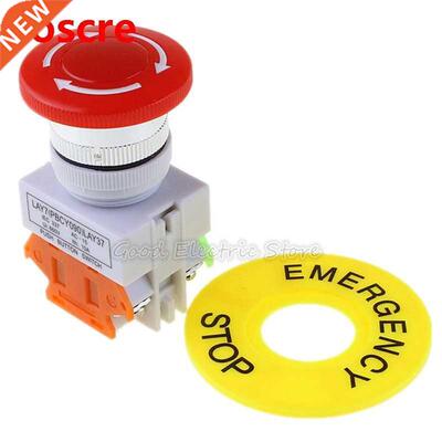 1PCS Emergency Stop Switch Push Button Mushroom PushButton 1