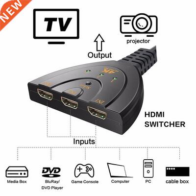 3-In-1 HDMI Switcher 3-Port 4K*2K HDMI Switcher With High-Sp