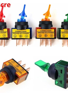 1PCS Automotive Toggle Switch 3 Pin ON-OFF with LED Light DC