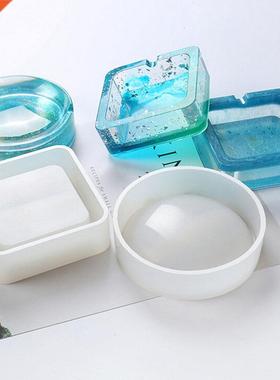 New Mirror Ashtray Silicone Mold Crystal Epoxy V Resin Plast