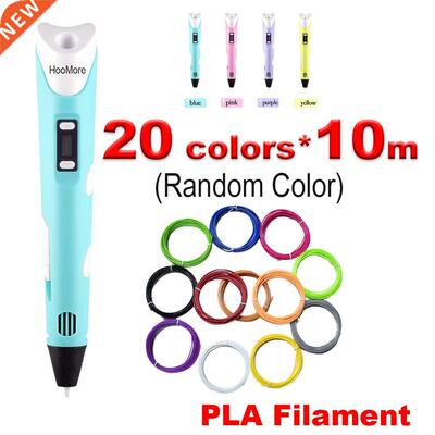 HooMore 3D Pen PLA Filament 1.75mm 3D Printing Pen  Pens