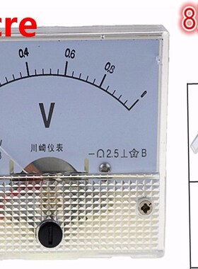 1PCS 85C1 1V Analogue DC Voltage Needle Panel Meter Voltmete