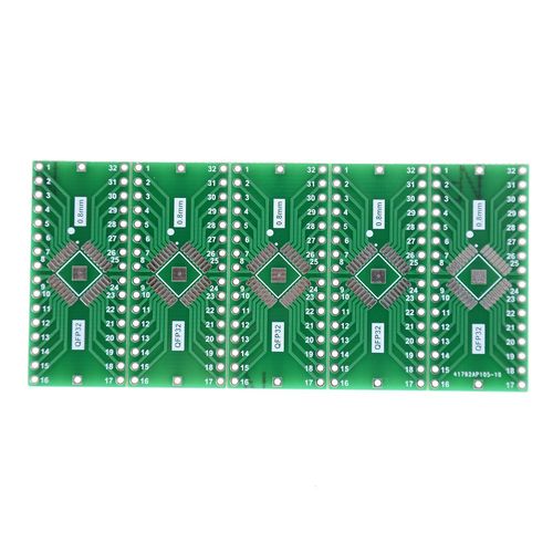 5Pcs TQFP/LQFP/EQFP/QFP32 0.8mm to DIP32 Adapter PCB Board C