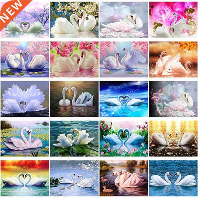 5D Diamond Painting Swan Animal Full Round Mosaic Cross