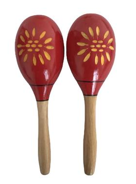 1 Pair Wooden Maracas Sand Hammer Rumba Shakers Rattles Sand