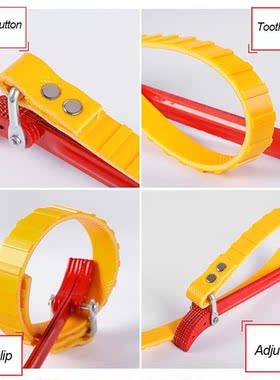 Belt Wrench Oil Filter Puller Strap SpannerChain Jar Lids C