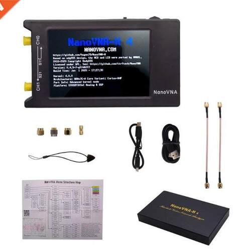 4 Inch 50KHz-1.5GHz Vector Analyzer Web NanoVNA-H4 Antenna A
