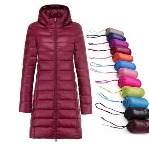 Winter Jackets Womens White Duck Down Jackets Long Ultra Lig