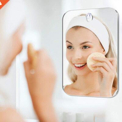 Men Anti-fog Shaving Mirror Home Hotel Bathroom Portable Wal