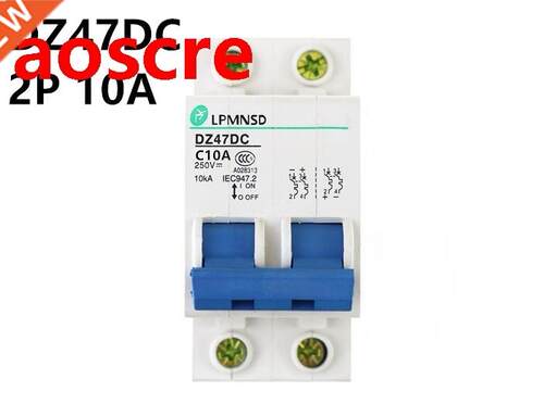 DZ47 DC 2P 10A 250V 10kA Circuit breaker DC MCB safety break