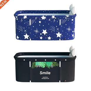 Adult Portable Folding Bathtub PVC Soaking Bathing Tub Spa