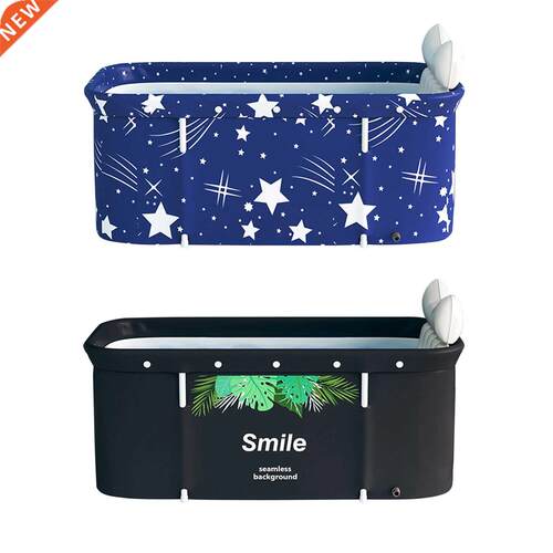 Adult Portable Folding Bathtub PVC Soaking Bathing Tub Spa