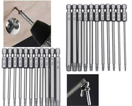 11/12pcs 50/75/100mm Security Bit Set Tamper Proof Screwdriv
