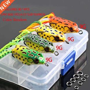 4pcs/box Frog Soft Fishing Lures Kit Snakehead Lure Topwater