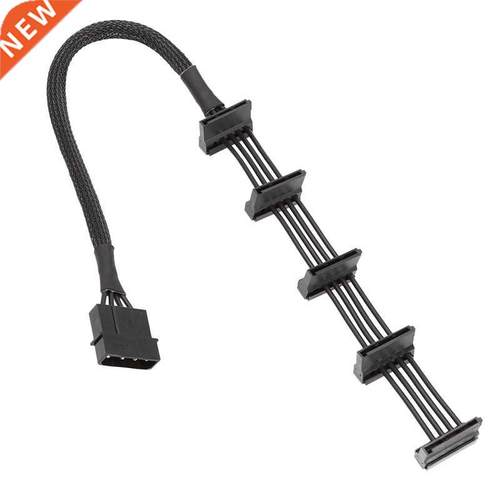 SATA Splitter 4-Pin IDE 1 to 5 SATA Power Cord Adapter Cable