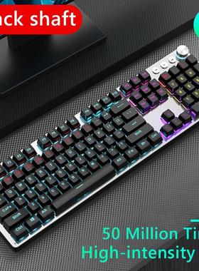 Gaming Mechanical Keyboard USB Wired 104 Keys Black Switch G