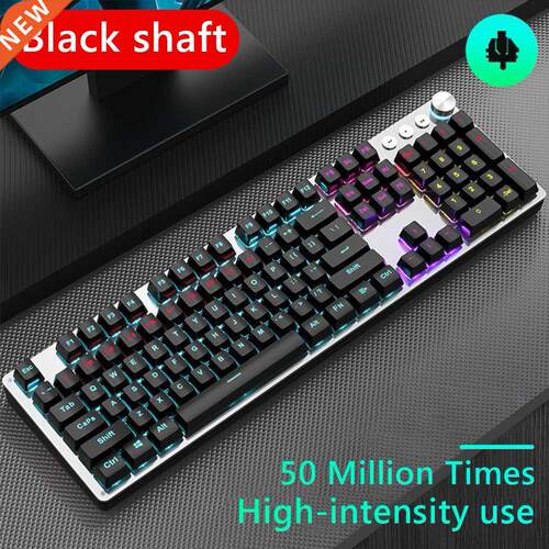 Gaming Mechanical Keyboard USB Wired 104 Keys Black Switch G