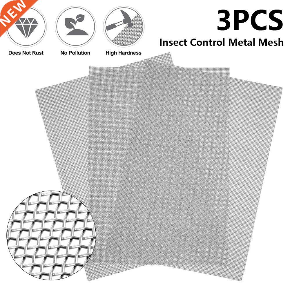 3Pcs Stainless Steel Woven Mesh 20 Mesh Wire 1mm Mesh Rodent