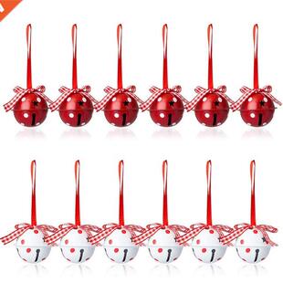 12 Pieces Christmas Tree Bells Pendants Xmas Trees Hanging O