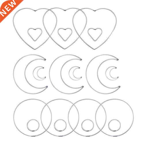 20 Pieces Metal Dream Catcher Rings Heart Moon Shaped Rings