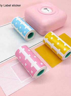 3rolls Sticker Labels Self Sticky Clear Bear Pattern Multifu