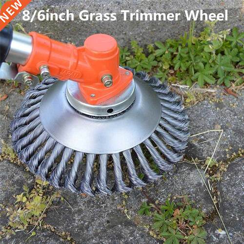 6/8inch Steel Wire Grass Trimmer Wheel Lawn Mower Rusting Br