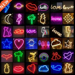 New LED Neon Light Pumpkin Wall Art Sign Lights Bedroom Deco