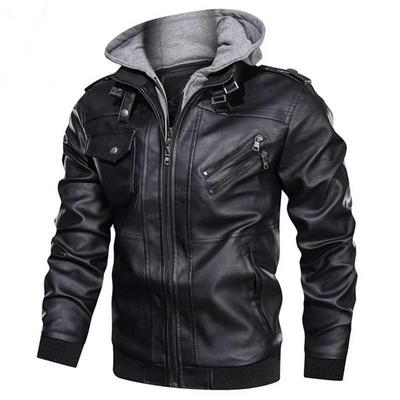 Men's Motorcycle Leather Jacket 2021 Autumn Winter Fashi