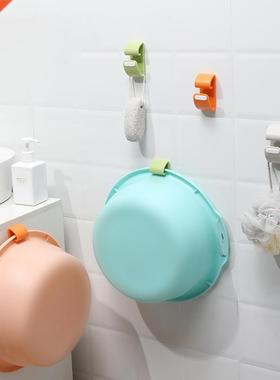 Washbasin Storage Hook Viscose Free Punch Wall Hanging Washb