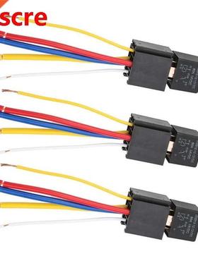 3pcs DC12V 80A LED Flasher Relay Waterproof Shockproof 5-Pin