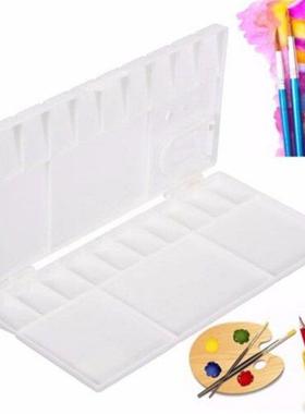 1Pcs 25 Grid Palette Empty Fold Watercolor Paint Palette wit