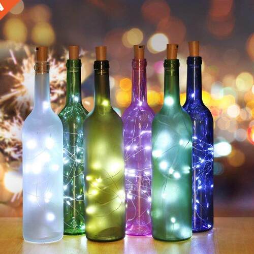 10 PCS Wine Bottle Lights Decorative Cork Crafts Lights For