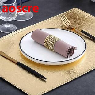 Faux Leather Placemats / Coasters Dining Table Place Setting