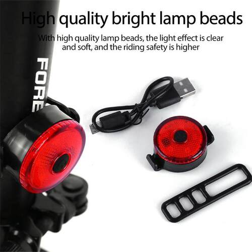 Bike Taillight Waterproof Riding Rear light Led  Modes Usb