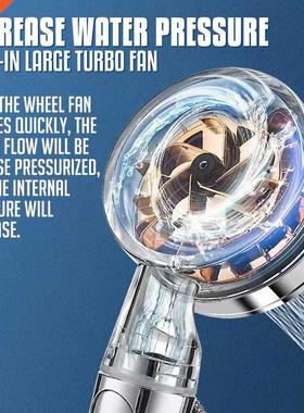 2021 Pressurized Nozzle Turbo Shower Head One-Key Stop Water