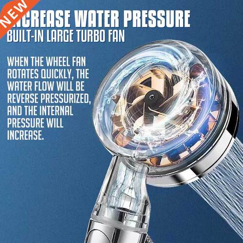 2021 Pressurized Nozzle Turbo Shower Head One-Key Stop Water