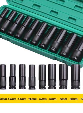 1/2Inch 6-point Drive Hex Impact Socket Set 10-Piece Deep So