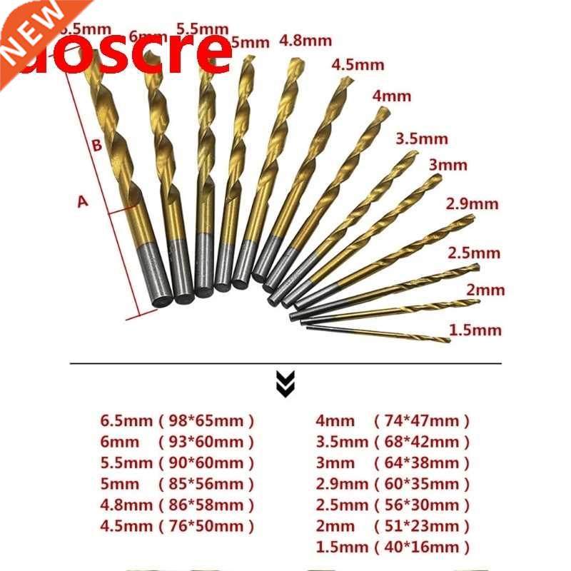 13pcs/set Hgh Speed Steel HSS Straght Shank Twst Drll B