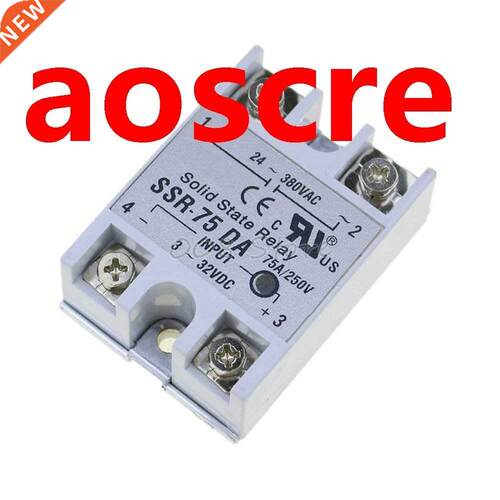 Free shipping SSR-75DA 75A 3-32V DC TO 24-380V AC SSR 75DA