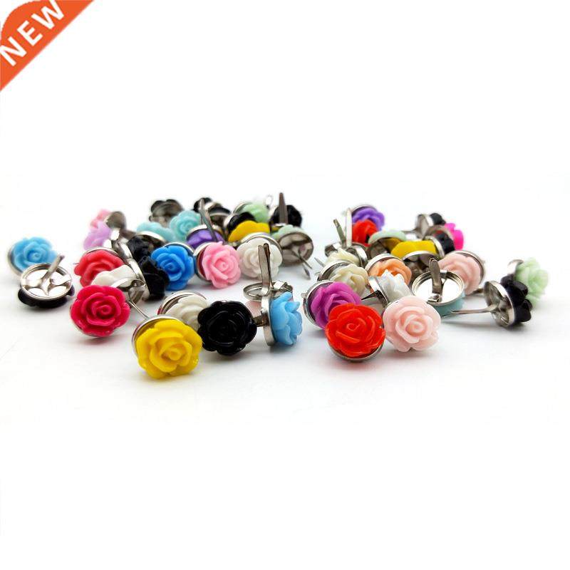 30pcs New Design Colorful Flowers Metl Brds Scrpbooking