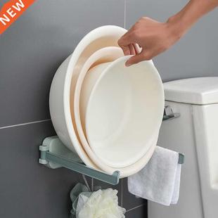 Foldable Wall-mounted Washbasin Storage Rack Bathroom Punch-