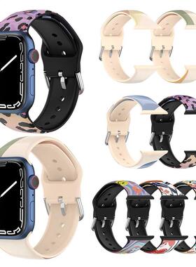 Silicone Strap For Apple Watch Band 44mm 40mm 41mm 45mm 38mm