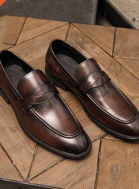 Patent Leather Men Shoes Luxury Brand 2021 Casual Slip on Fo