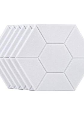 6 Pack Hexagon Acoustic Panels Soundproof Padding High Densi