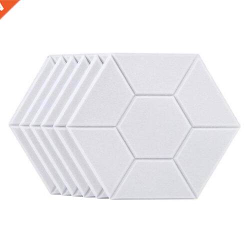 6 Pack Hexagon Acoustic Panels Soundproof Padding High Densi