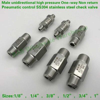 Male to Male unidirectional high pressure One way Non retur