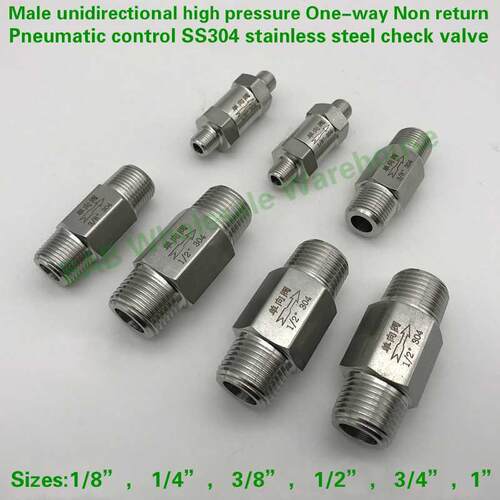 Male to Male unidirectional high pressure One way Non retur