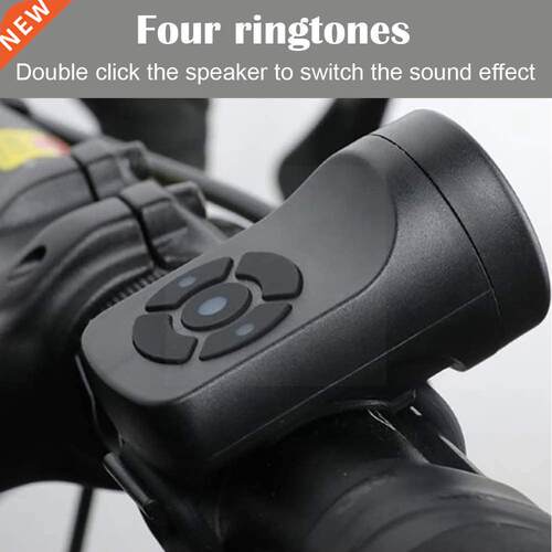 Bicycle Electric Horn Black ABS USB Rechargeable Bicycle Cyc